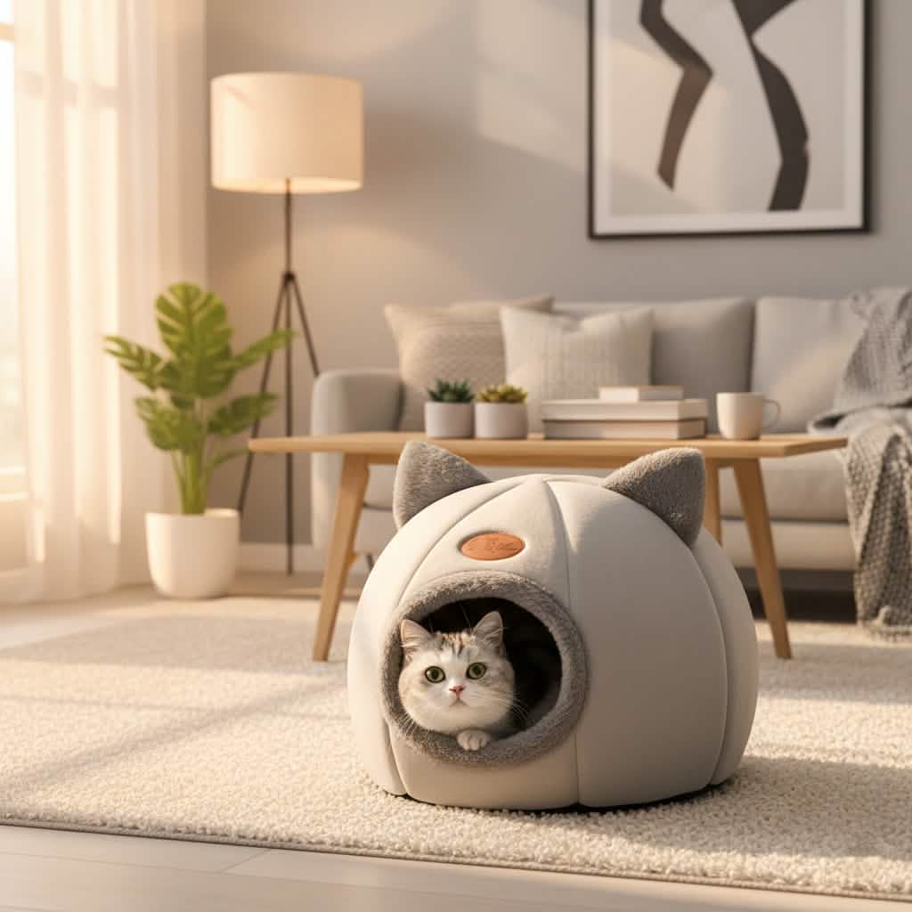 Petsify Cloud-Cave™ Cozy Cat Cave Bed