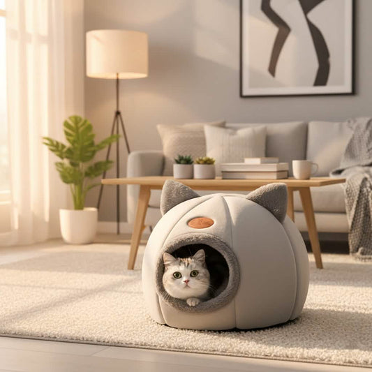 Petsify Cloud-Cave™ Cozy Cat Cave Bed