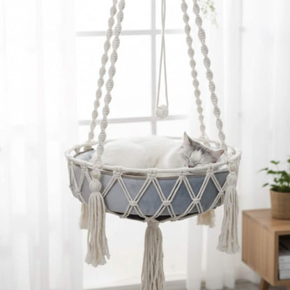 Petsify CloudSwing™ Hand-Woven Cat Hammock
