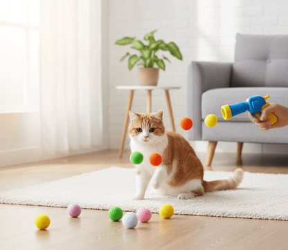 Petsify PounceLaunch™ Interactive Cat Ball Launcher