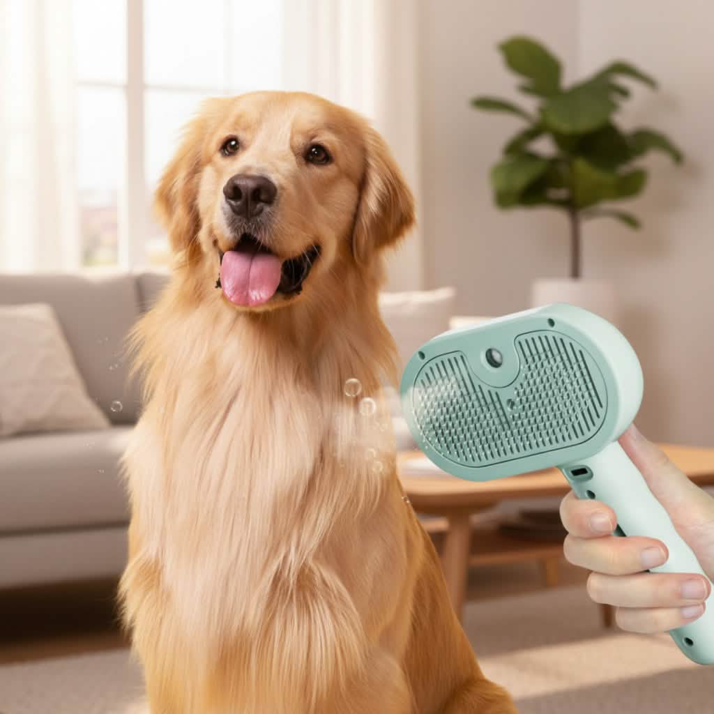 Petsify Steam-Groom™ Mist Deshedding Brush