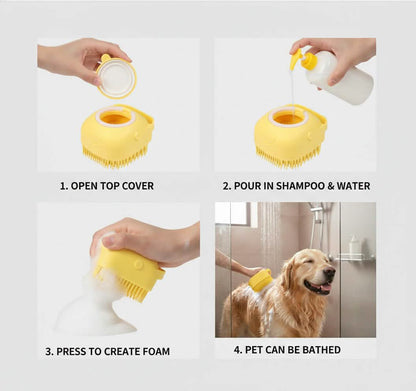 Petsify HydroGlide™ Silicone Pet Bath Brush