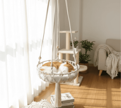 Petsify CloudSwing™ Hand-Woven Cat Hammock